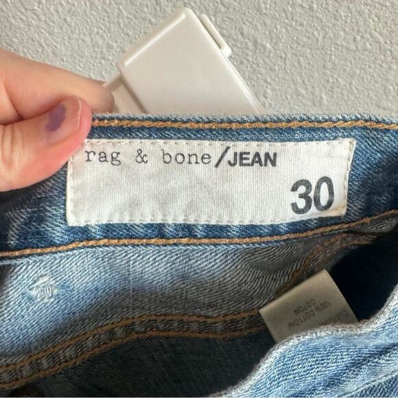 Rag & Bone X Boyfriend Embroidered Jeans Women's 30 Distressed Streetwear Boho - Picture 4 of 14